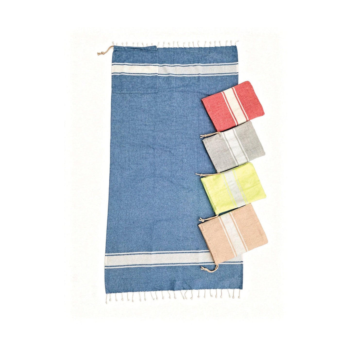 1106 Monica - Telo Mare In Cotone Richiudibile A Sacca