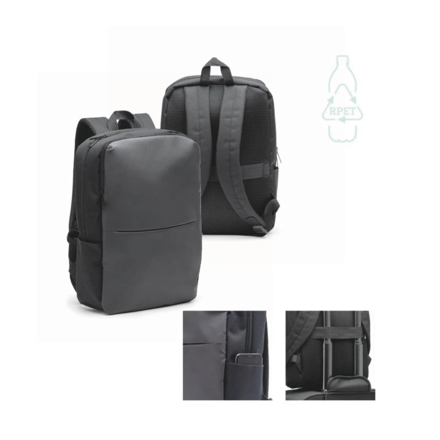 2894 Amir - Zaino Porta Computer 15" In PU E RPET